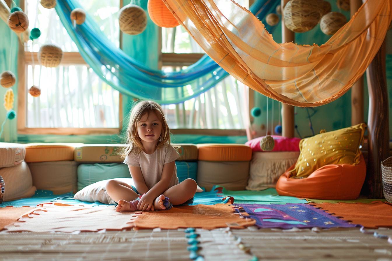 Chambre d'enfant charmante décorée avec matériaux recyclés pour un univers durable et créatif